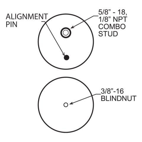 Firestone Ride-Rite Replacement Bellow 268C 5/8CF 1/2PIN BN (W217606766) thumbnail 2
