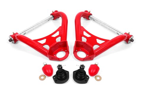 BMR 64-72 A-Body Upper Non-Adj. A-Arms w/ Stock Spindles (Polyurethane) - Red thumbnail 1