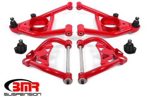 BMR 64-72 A-Body Upper And Lower A-Arm Kit - Red thumbnail 1