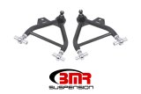 BMR 79-93 Mustang Lower A-Arms (Coilover Only) w/ Adj. Rod End Tall Ball Joint - Black Hammertone thumbnail 1