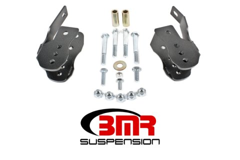 BMR 05-14 S197 Mustang Bolt-On Control Arm Relocation Brackets - Black Hammertone thumbnail 1