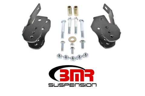 BMR 05-14 S197 Mustang Bolt-On Control Arm Relocation Brackets - Black Hammertone thumbnail 2