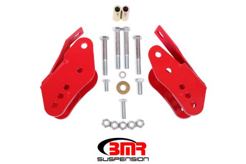 BMR 05-14 S197 Mustang Bolt-On Control Arm Relocation Brackets - Red thumbnail 2
