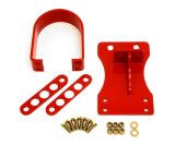 BMR 10-15 5th Gen Camaro V8 Manual/V6 Automatic Front Driveshaft Safety Loop - Red thumbnail 2