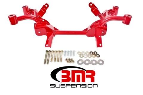 BMR 82-82 3rd Gen F-Body K-Member w/ LS1 Motor Mounts and Pinto Rack Mounts - Red thumbnail 2
