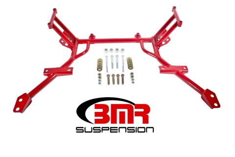 BMR 05-10 S197 Mustang K-Member w/ No Motor Mounts and STD. Rack Mounts - Red thumbnail 1