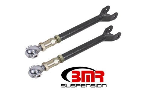 BMR 08-17 Challenger Lower Trailing Arms w/ On-Car Adj. Rod Ends - Black Hammertone thumbnail 1