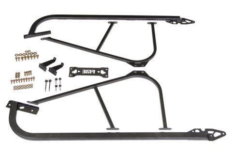 BMR 08-17 Challenger Bolt-On Subframe Connectors - Black Hammertone thumbnail 1