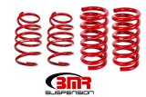 BMR 15-17 S550 Mustang Handling Version Lowering Springs (Set Of 4) - Red thumbnail 1
