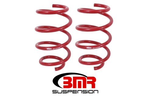 BMR 15-17 S550 Mustang Front Handling Version Lowering Springs - Red