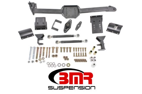 BMR 05-14 S197 Mustang Body Mount Watts Link Rod End/Poly w/ Adj. Axle Clamps - Black Hammertone thumbnail 6