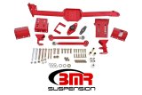 BMR 05-14 S197 Mustang Body Mount Watts Link Rod End/Poly w/ Adj. Axle Clamps - Red thumbnail 2