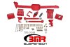 BMR 05-14 S197 Mustang Body Mount Watts Link Rod End/Poly w/ Adj. Axle Clamps - Red thumbnail 3