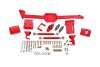 BMR 05-14 S197 Mustang Body Mount Watts Link Rod End/Poly w/ Adj. Axle Clamps - Red thumbnail 3