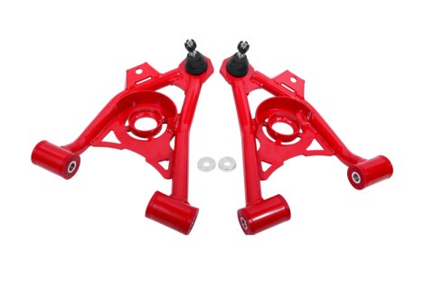 BMR 94-04 Ford Mustang Non-Adj. A-Arms Lower (Poly) w/ Spring Pocket - Red thumbnail 3