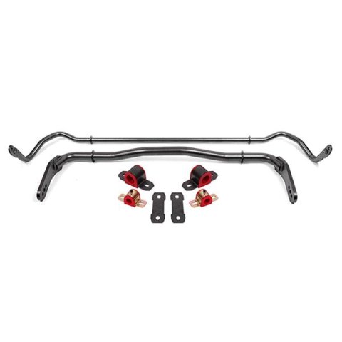 BMR 08-19 Dodge Challenger Front/Rear Hollow 38mm/25mm Sway Bar Kit w/ Bushings - Black Hammertone