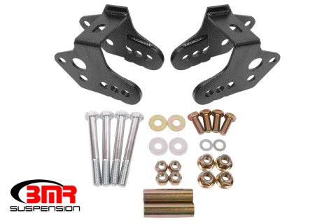 BMR 79-04 Ford Mustang Control Arm Relocation Bracket - Black Hammertone thumbnail 1