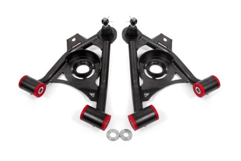 BMR 79-93 Fox Mustang Non-Adj Lower A-Arms Standard Ball Joint Spring Pocket - Black Hammertone thumbnail 4