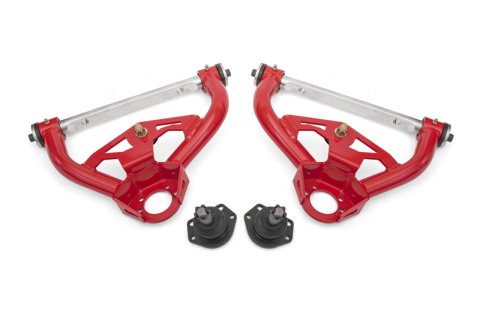 BMR 78-87 GM G-Body Non-Adjustable Upper A-Arms Delrin 0.5in Tall Ball Joint - Red thumbnail 2