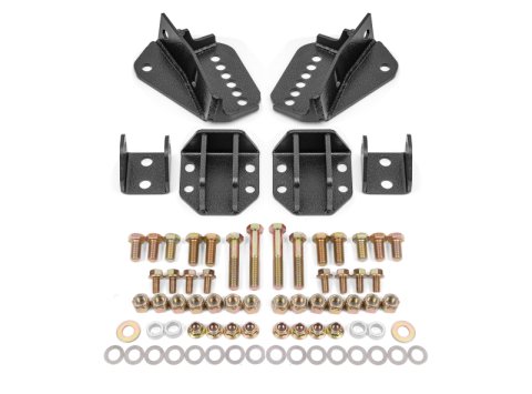 BMR 64-72 GM A-Body Coilover Conversion Kit Rear Adjust Shock Mt w/o CAB - Black Hammertone thumbnail 1