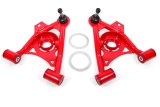 BMR 79-93 Mustang Fox Lower Control A-Arm Front w/ Spring Pocket/Tall Ball Joint - Red thumbnail 1