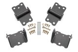 BMR 78-87 G-Body Motor Mount Kit Upper & Lower Solid - Black Hammertone thumbnail 1