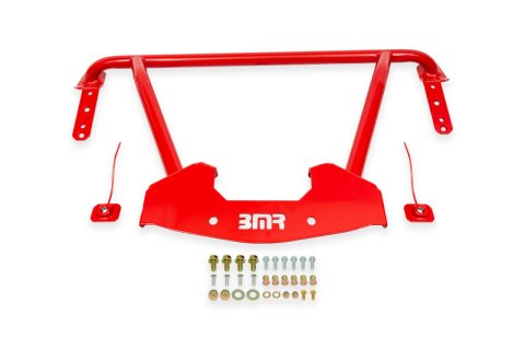BMR 64-67 GM A-Body Bolt-On Front Reinforcement Chassis Brace - Red thumbnail 2