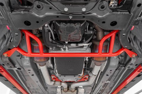 BMR 24-25 Ford Mustang S650 Chassis Brace Front Subframe 4-point - Black Hammertone thumbnail 2