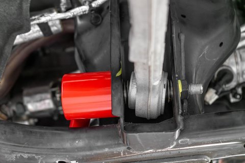BMR 24-25 Ford Mustang S650 Chassis Brace Front Subframe 4-point - Red thumbnail 6