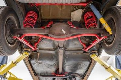 BMR 78-87 G-Body Rear Sway Bar Kit - 1.00in Hollow - Non-Adjustable - Black Hammertone