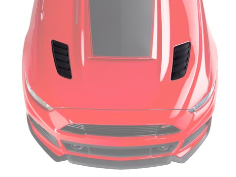 Roush 2015-2017 Ford Mustang Black Heat Extractors thumbnail 4
