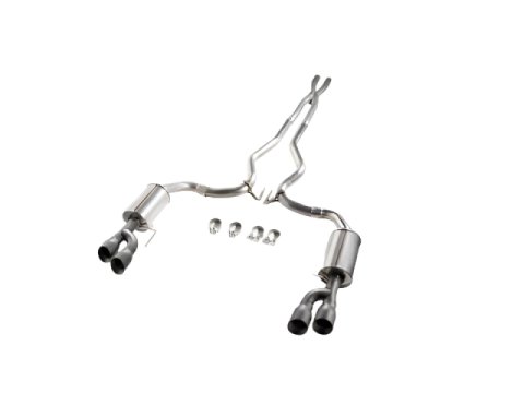Roush 18-23 Mustang 5.0L V8 Black Tip Cat Back Exhaust Kit (Quad Tip Non-Active) thumbnail 1