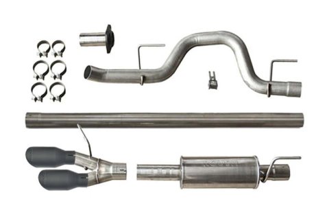 Roush 10-14 Ford F-150 / Raptor 6.2L Side Exit Black Tip Cat Back Exhaust thumbnail 2
