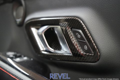 Revel GT Dry Carbon Inner Door Handle Cover 2020 Toyota GR Supra - 2 Pieces thumbnail 2