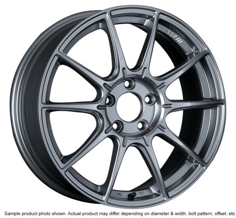 SSR GTX01 17x7 5x100 50mm Offset Dark Silver Wheel thumbnail 3