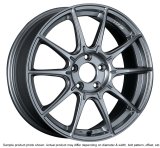 SSR GTX01 17x8 5x100 45mm Offset Dark Silver Wheel thumbnail 3