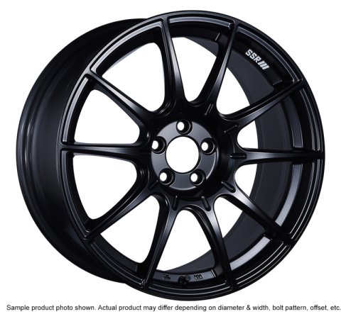 SSR GTX01 17x9 5x114.3 15mm Offset Flat Black Wheel thumbnail 3