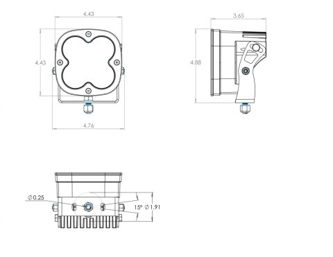 Baja Designs XL Pro Series Wide Cornering Pattern LED Light Pods - Amber thumbnail 1