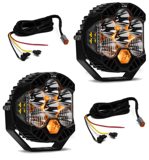 Baja Designs Jeep JL/JT Rubicon Steel Bumper LED Light Kit LP6 w/Upfitter thumbnail 1
