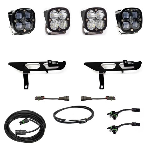 Baja Designs 2021+ Ford F150 Fog Pocket Kit SAE Clear Squadron Pro DC with Upfitter thumbnail 2