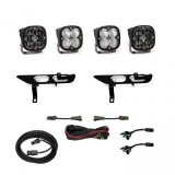 Baja Designs 2021+ Ford F150 Fog Pocket Kit SAE Clear Squadron Pro DC thumbnail 2