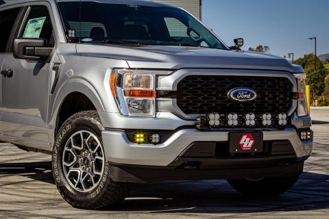 Baja Designs 2021+ Ford F150 Fog Pocket Kit SAE Amber Squadron Sport DC