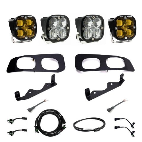 Baja Designs 2023+ Ford F250/F350 Super Duty Squadron SAE/Pro Fog Pocket Kit - Clear Upfitter