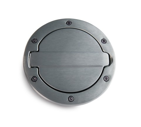AMP Research 2007-2017 Jeep Wrangler JK 2/4 Door Fuel Door - Brushed thumbnail 1