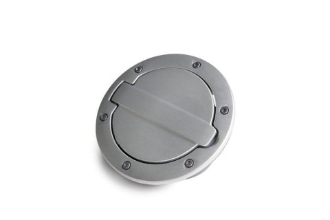 AMP Research 2007-2017 Jeep Wrangler JK 2/4 Door Fuel Door - Brushed thumbnail 4