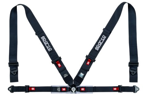 Sparco Belt 4Pt 3in/2in Competition Harness - Black thumbnail 1