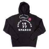Sparco Hoodie 77 Lrg Black thumbnail 1