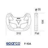 Sparco F10A Suede Black Steering Wheel thumbnail 1