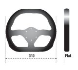 Sparco Steering Wheel 310X260 Suede Black thumbnail 2