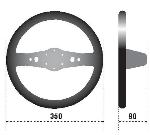 Sparco Steering Wheel 215 Suede Black thumbnail 2